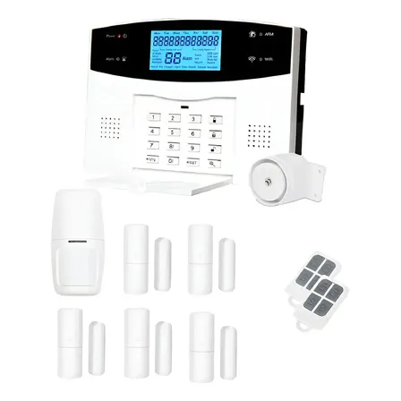 Sistema Monitoreo Seguridad Hogar Alarmas Y Sensores Wifi Blanco
