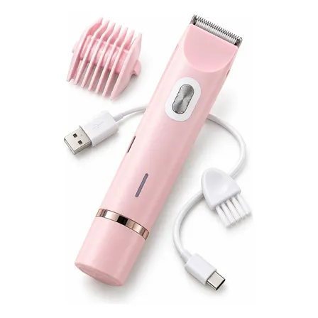 Depiladora Eléctrica Femenina 2 En 1 Recortadora Usb-c Rosa Rosa