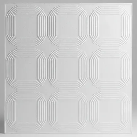 Placa 3d Para Techo Galilea 50x50 - X 4 Unidades Blanco