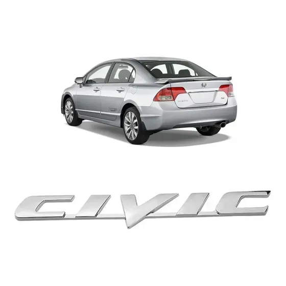 Emblema Baul Honda New Civic 06-11 Trasera Cromado Insignia