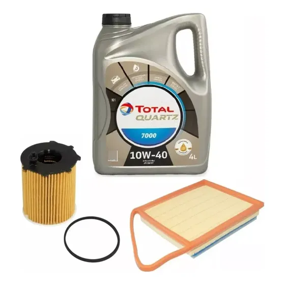 Kit 2 Filtros + Aceite Total 7000 Peugeot Citroen Hdi 8v Dv6