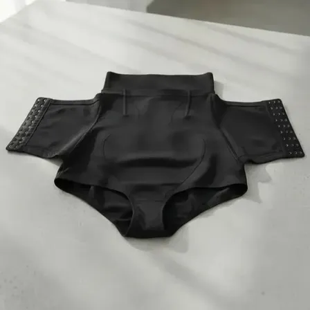 Bombacha Trusa Reductora Con Faja Y Ballenas Negro Xxl