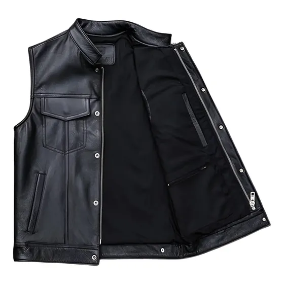 Jk Chaqueta De Cuero For Moto Chaleco Sin Mangas