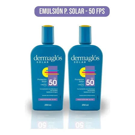 Combo X2 Dermaglos Protector Solar Fps 50 Emulsión X 250 Ml