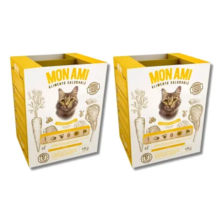 Alimento Para Gatos Mon Ami 6 Kg Saludable Ultra Premium X2