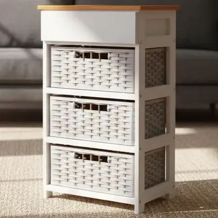 Cajonera Organizador Multiuso 3 Canastos +cajón Envíos Caba  Blanco