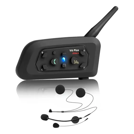 Intercomunicador Inalámbrico Moto Casco Bluetooth 5.2v6 Plus