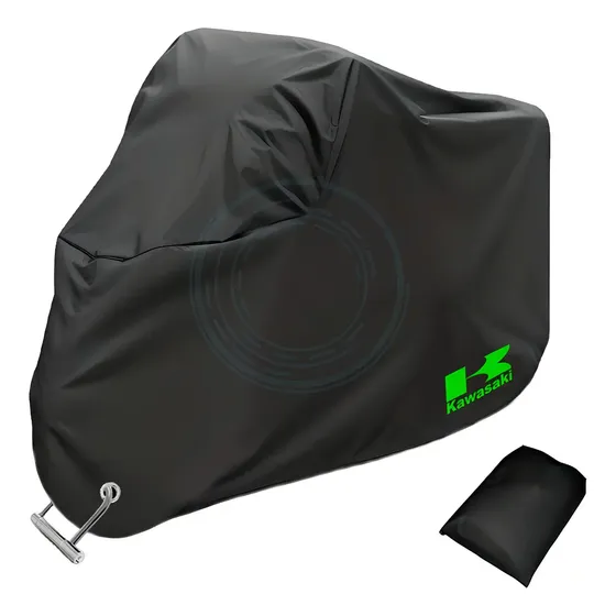 Cobertor Impermeable Moto Kawasaki Versys 300 650 Klr Logo Verde 3XL