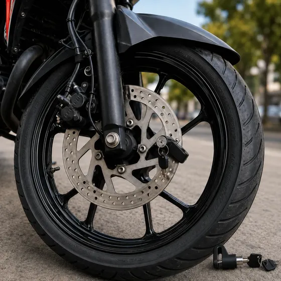 Pack X2 Candado Seguro Traba Disco Para Moto Con Llave