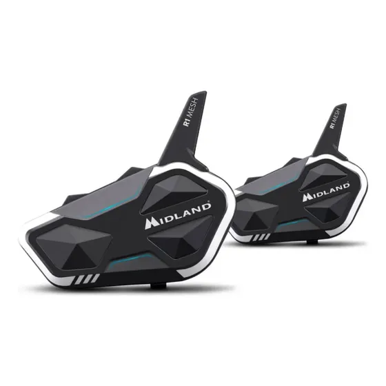 Intercomunicador Moto Midland R1 Mesh Bluetooth 2.2km Doble
