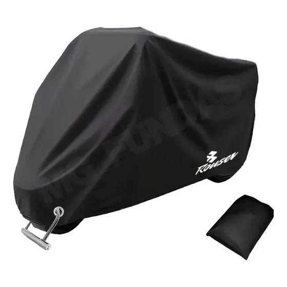 Funda Impermeable para Moto Bajaj Rouser y Dominar, Lona Silver con Protección UV