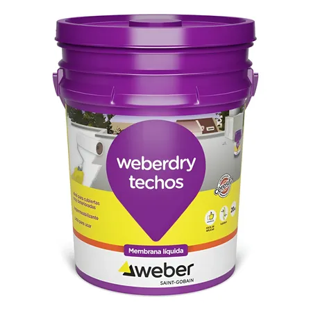 Membrana Líquida Techos L Weberdry Weber 20kg Color Teja