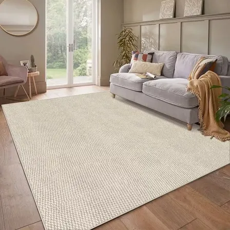 Alfombra Bita Home  Símil Yute Rústico 230x160 Cm 2.3 M 1.6 M Beige