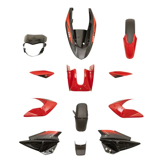 Kit De Plasticos Completos Para Bajaj Rouser Ls 135 Rojo Mtc