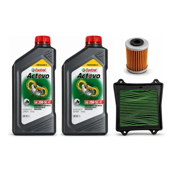 Kit Service Bajaj Dominar 400 Castrol + Filtros Motos Coyote