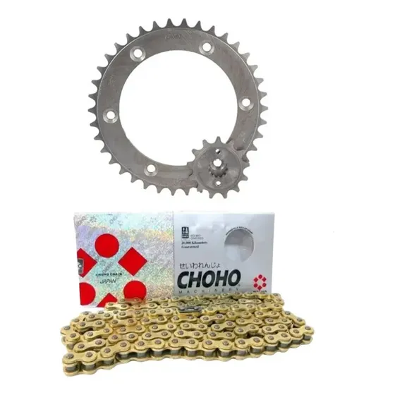 Kit Piñon Y Corona Cadena Dorada Choho Xr250 Tornado 13-38