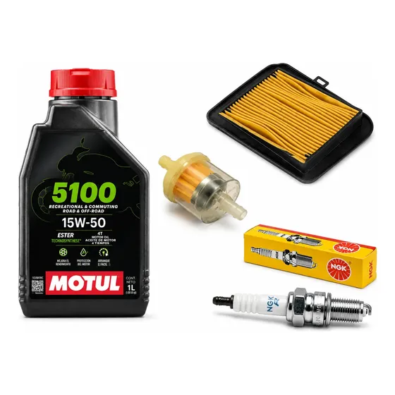 Kit Service Motul 5100 Bujia+ Filtros Titan 150 New M Coyote