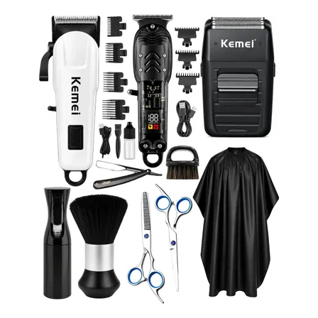 Kit Barbería Peluquería Barbero Kit Maquinas Y Accesorios