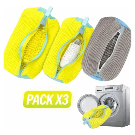 Bolsa Lavar Zapatillas Pack X3 Protector Lavarropas