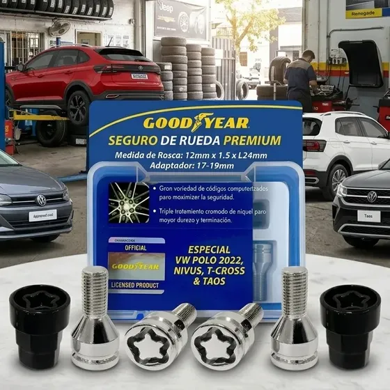 Tuercas Antirrobo Para Vw Polo Fox Nivus Suran T-cross Taos