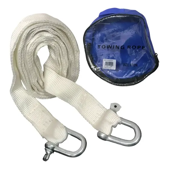 Eslinga Remolque B 4 Metros 8 Ton Grilletes 4x4 Color Blanco