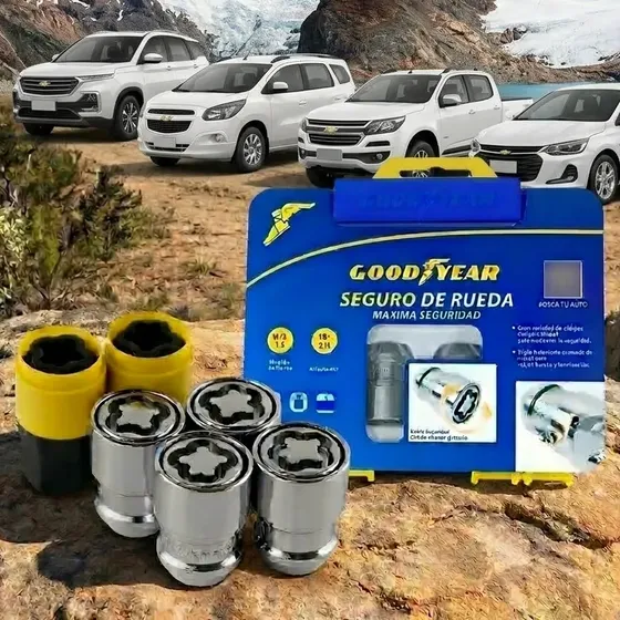 Tuercas Antirrobo Giratoria Chevrolet S-10 Captiva Spin Aveo