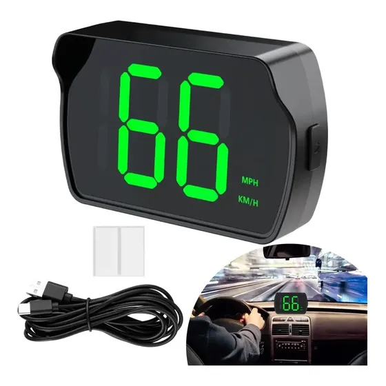Velocímetro Digital Gps Hud Para Auto Moto Vehículos Usb