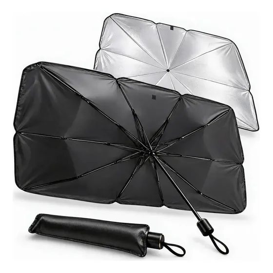 Parasol Auto Paraguas Protector Solar Parabrisas Enrollable Universal