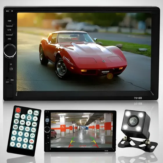 Stereo Doble Din Pantalla Tactil 7p Mirrorlink Bt Camara Rev
