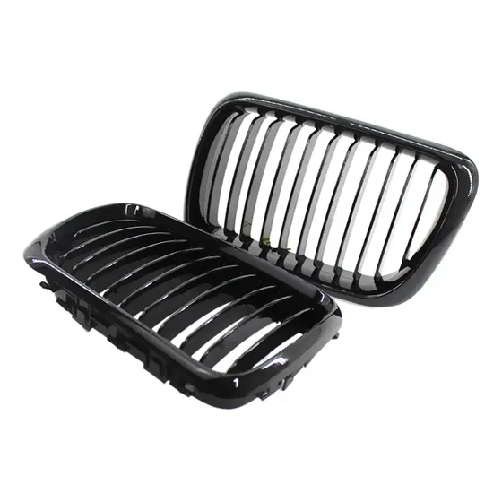 `rt Negro Brillante Frente Capucha Riñón Grille De Qcns