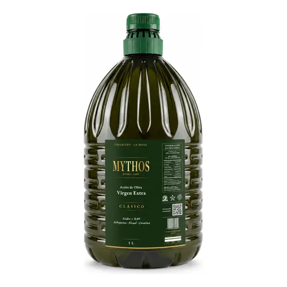 Aceite De Oliva Extra Virgen Mythos Bidón 5 Litros Primera Prensada En Frío Kosher