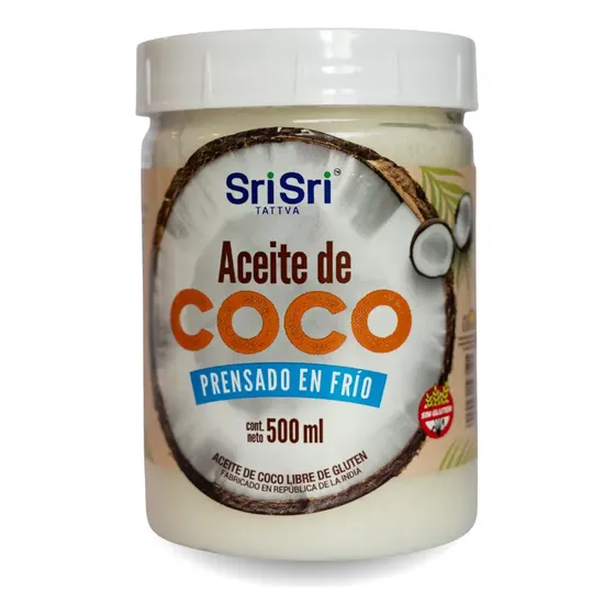 Aceite de coco prensado en frio 500 ml SriSri Sin Tacc