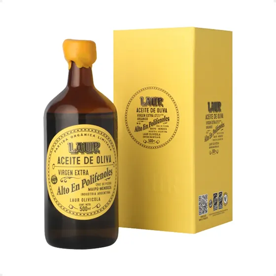 Aceite De Oliva Laur Alto En Polifenoles 500ml Con Estuche