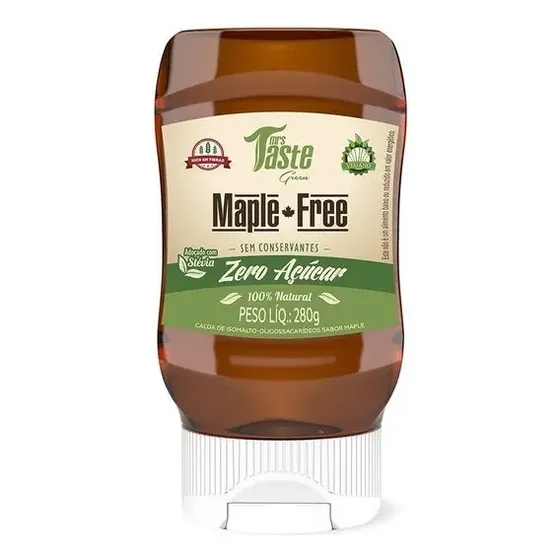 Maple Free Mrs. Taste Zero Azúcar Vegano Sin Gluten Sin Azúcar Frasco 280g