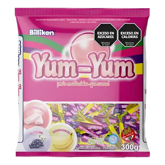 Caramelos Masticables Billiken Yum Yum Frutales de 300 g