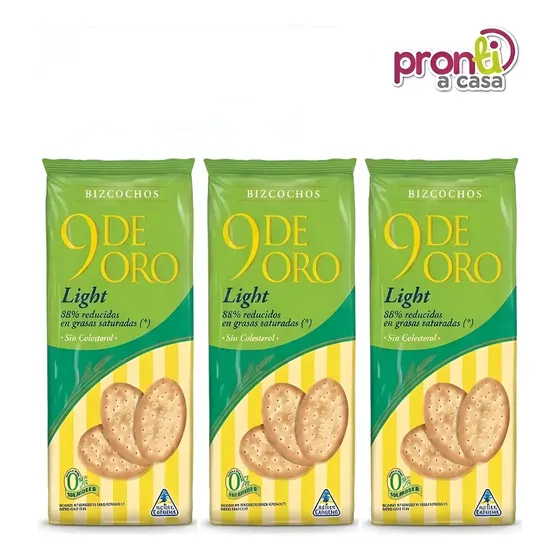 Bizcochito 9 De Oro Clasicos Light Pack X3 - Pronti A Casa