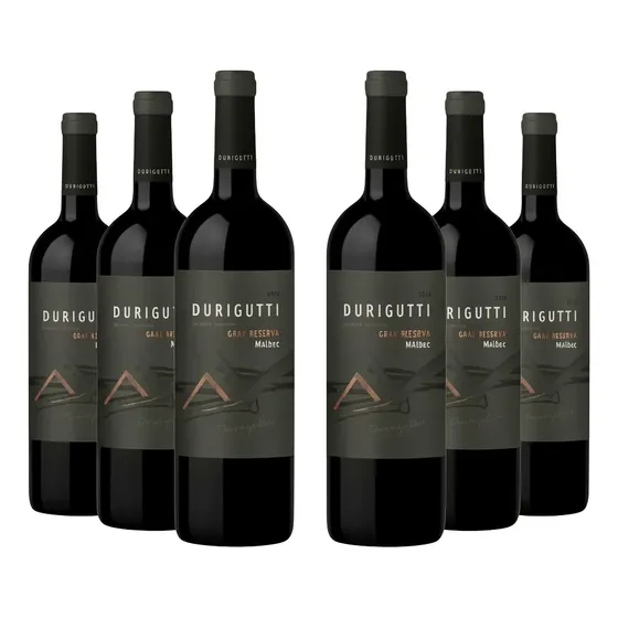 Caja X6 Uni Vino Durigutti Gran Reserva Malbec Botella 750ml