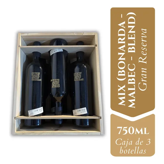 La Puerta Caja Madera Gran Reserva (bonarda-malbec-blend) 3u