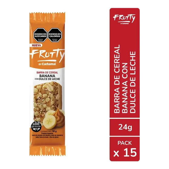 Barra De Cereal Banana Y Dulce De Leche Cachamai Caja X 15un
