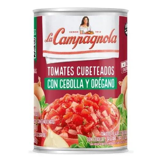 Tomate Cubeteado Cebolla Y Orégano La Campagnola Mediano