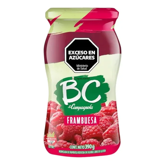 Mermelada Frambuesa Bc Campagnola Premium 390g S Tacc