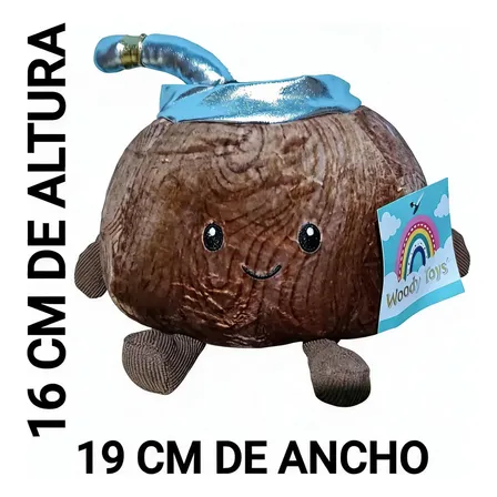 Peluche Mate Con Bombilla Sentado Suave Woody Toys 16 Cm Marrón