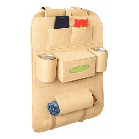 Organizador Asiento Trasero De Auto Multiuso Bebida Pañuelo