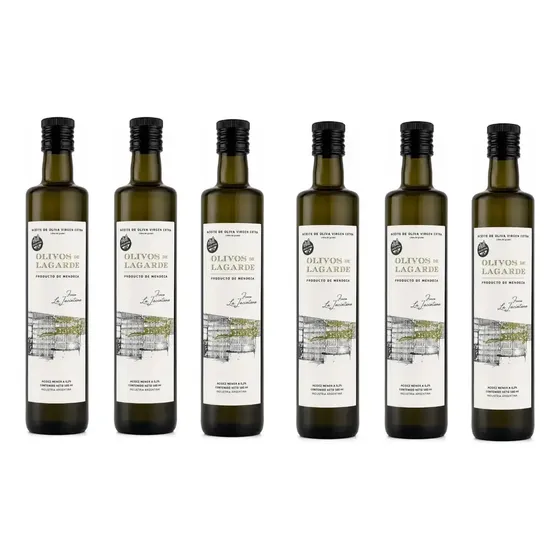 Pack X6 Aceite Oliva Olivos De Lagarde Botella Vidrio 500ml