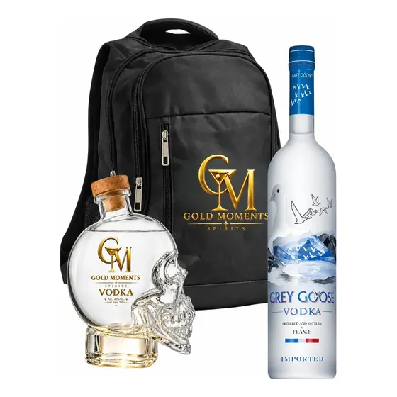Vodka Calavera Gold Moments + Grey Goose + Bolso Termico