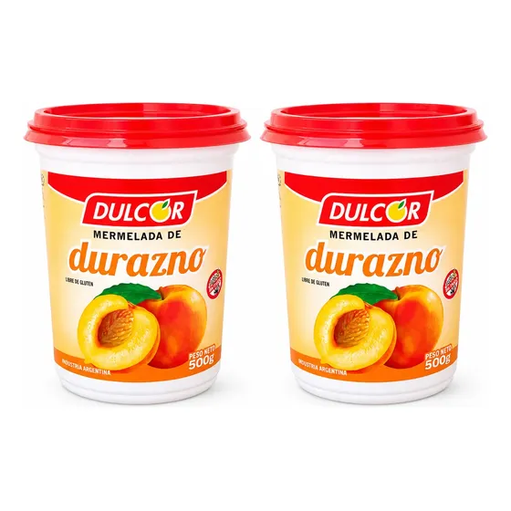 Mermelada Durazno Dulcor Potes 500 G. Pack X2
