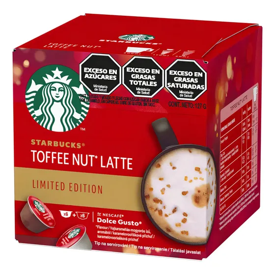 Cápsulas Starbucks toffee nut latte cápsulas Dolce Gusto x 12 unidades