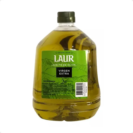 Aceite De Oliva Extra Virgen Laur 2 Litros Bidón Envase Pet