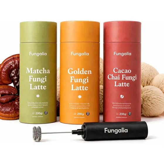 Fungalia Con Hongos Adaptógenos X3 + Batidor De Regalo!