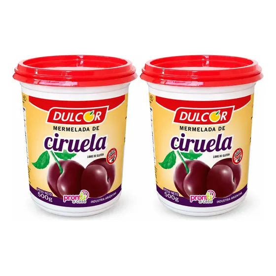 Mermelada Ciruela Dulcor Potes 500 G. Pack X2